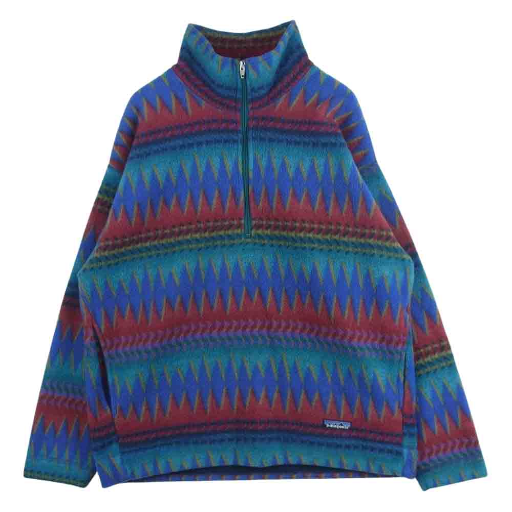 patagonia パタゴニア 96AW 25225 90s FLEECE PULLOVER CINCHILLA JACKET フリース プルオーバー シンチラ ジャケット マルチカラー系 M【中古】