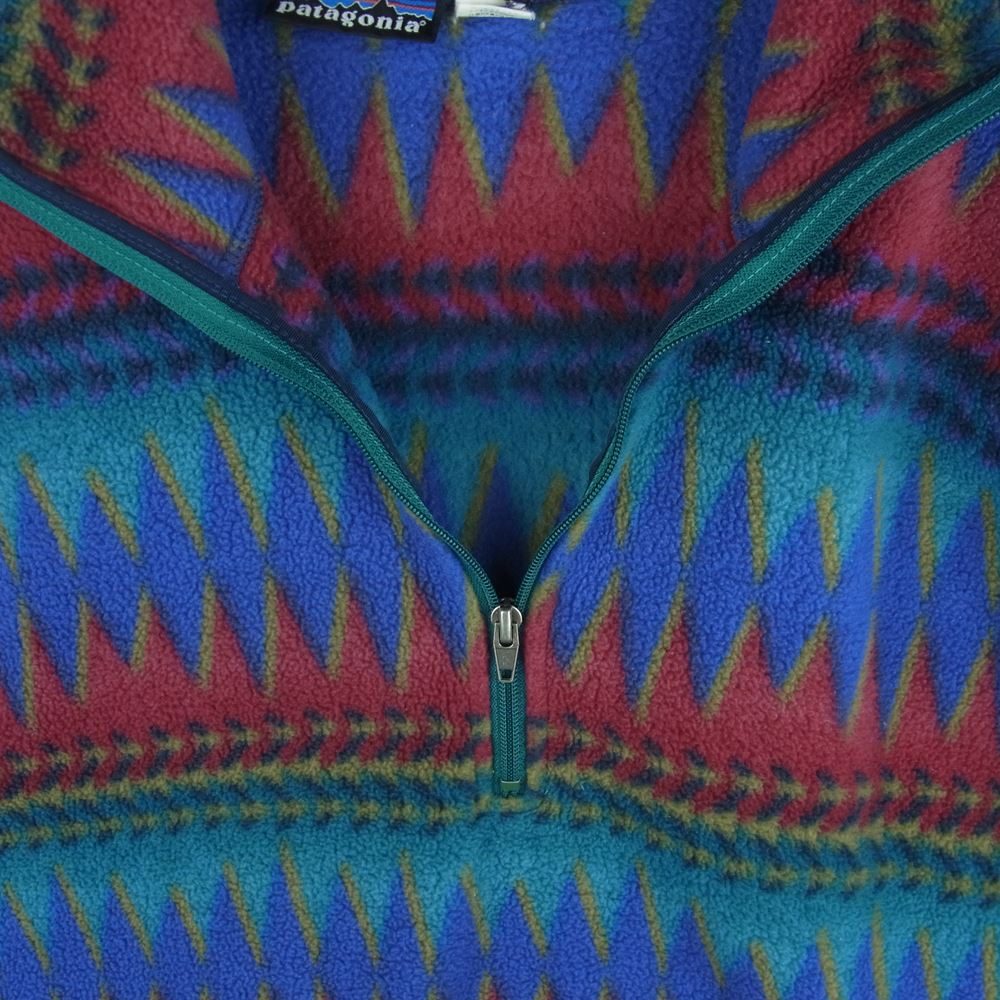 patagonia パタゴニア 96AW 25225 90s FLEECE PULLOVER CINCHILLA JACKET フリース プルオーバー シンチラ ジャケット マルチカラー系 M【中古】