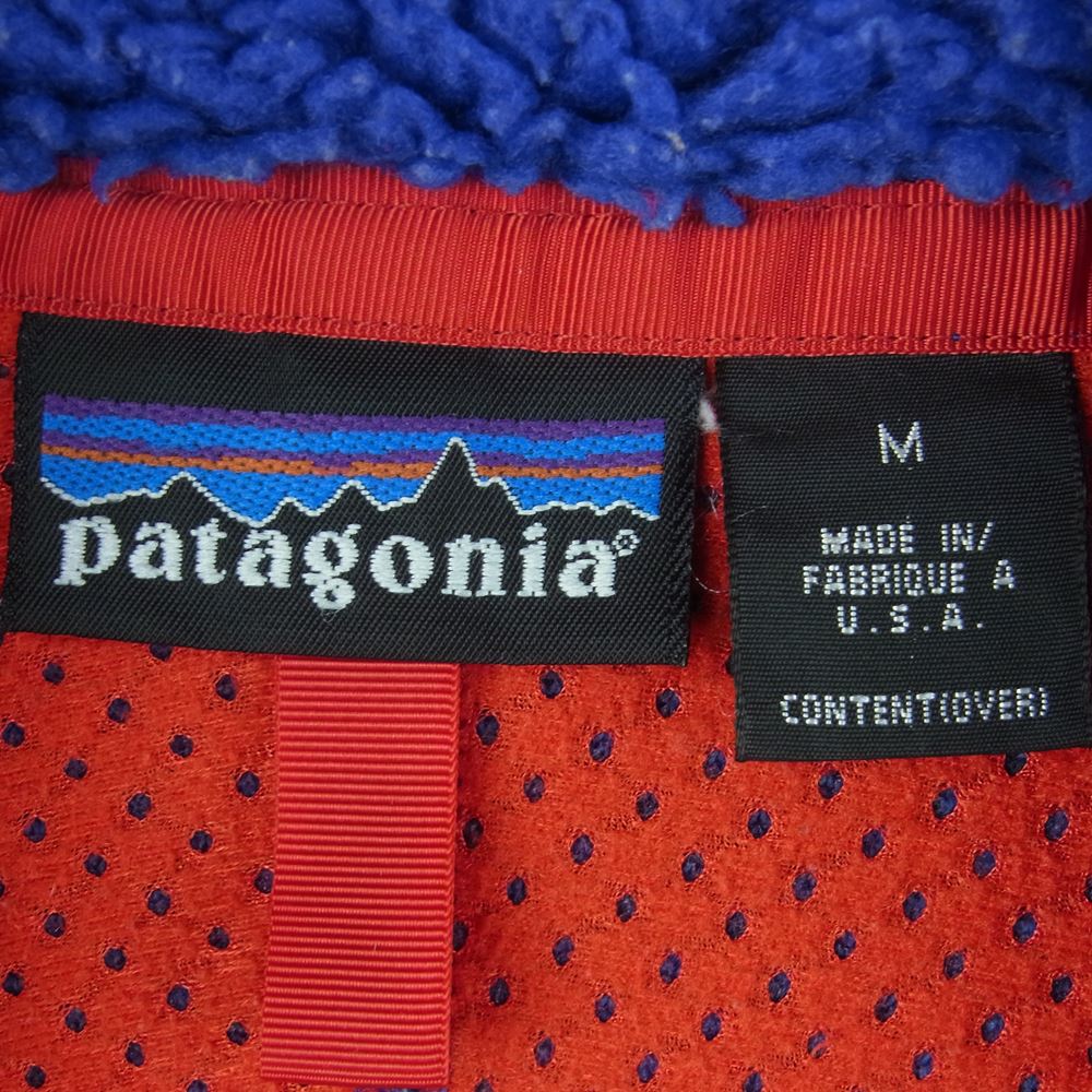 patagonia パタゴニア 00AW 23024 00s CLASSIC RETRO CARDIGAN クラシック レトロ カーディガン フリース ジャケット ブルー系 レッド系 M【中古】