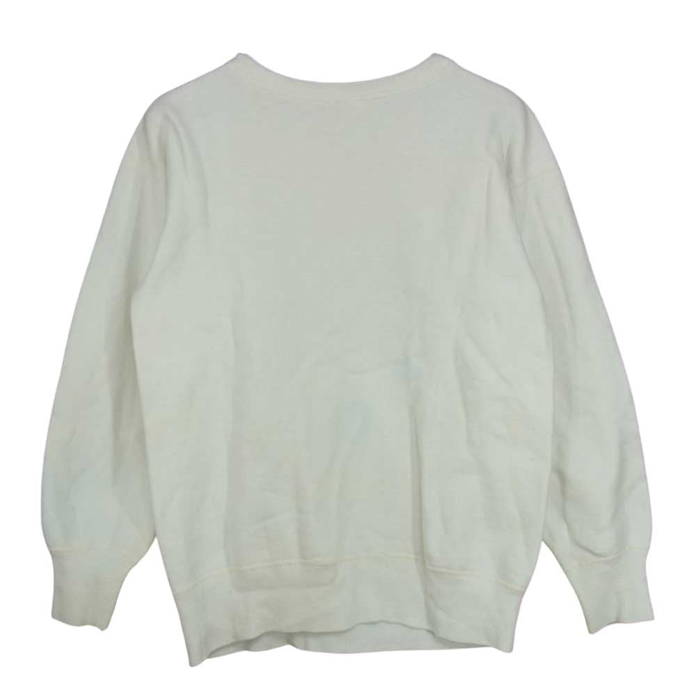Champion チャンピオン ランタグ 60s 染み込み プリント スウェット  ホワイト系 M【中古】