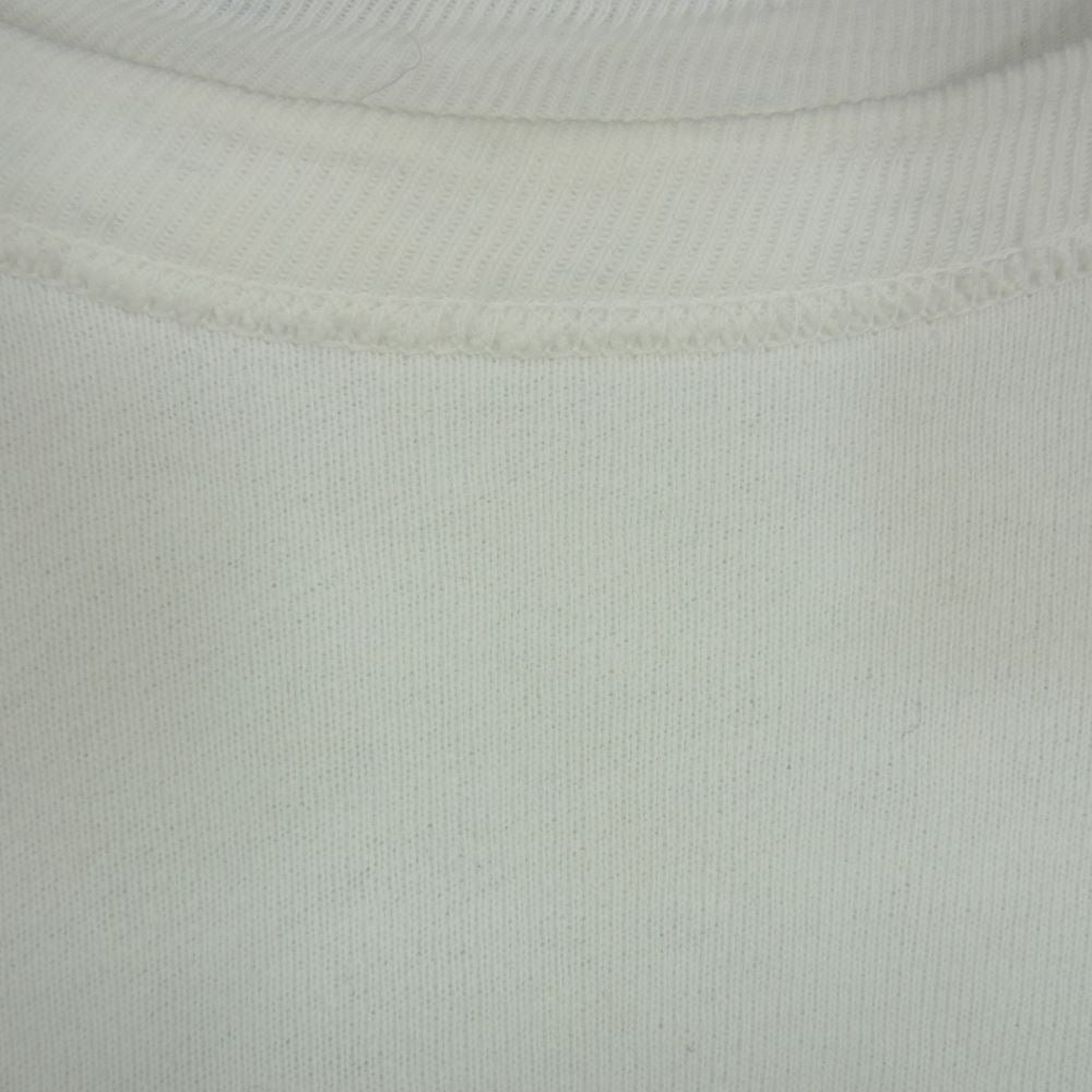 Champion チャンピオン ランタグ 60s 染み込み プリント スウェット  ホワイト系 M【中古】