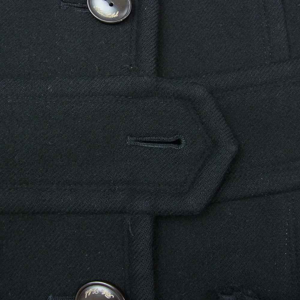 BURBERRY BLUE LABEL バーバリーブルーレーベル FCF44-712-09 アンゴラ ウール ハーフコート フードファー欠品 ブラック系 40【中古】