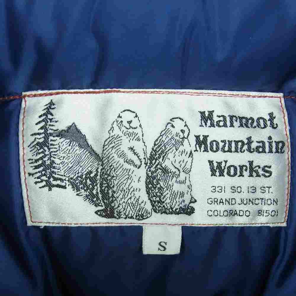 MARMOT マーモット 70s ラッコタグ ヴィンテージ ダウン ジャケット フード欠品 オレンジ系 S【中古】