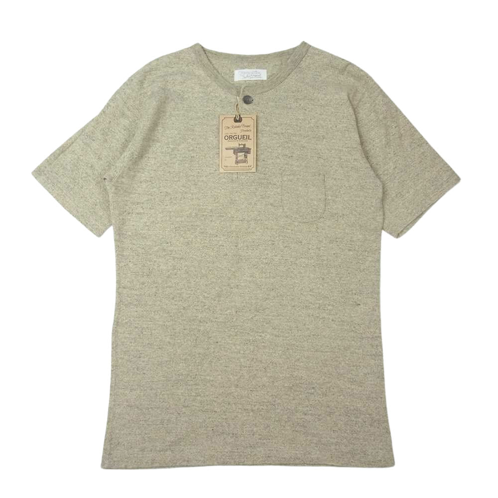 ORGUEIL オルゲイユ OR-9031 Brown ブラウン ヘンリーネックＴシャツ  ブラウン系 38【美品】【中古】