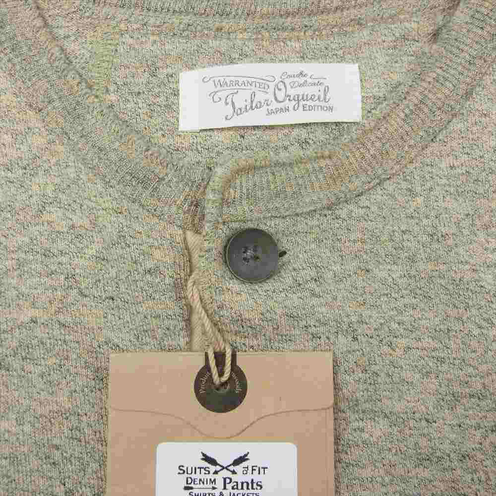 ORGUEIL オルゲイユ OR-9031 Brown ブラウン ヘンリーネックＴシャツ  ブラウン系 38【美品】【中古】