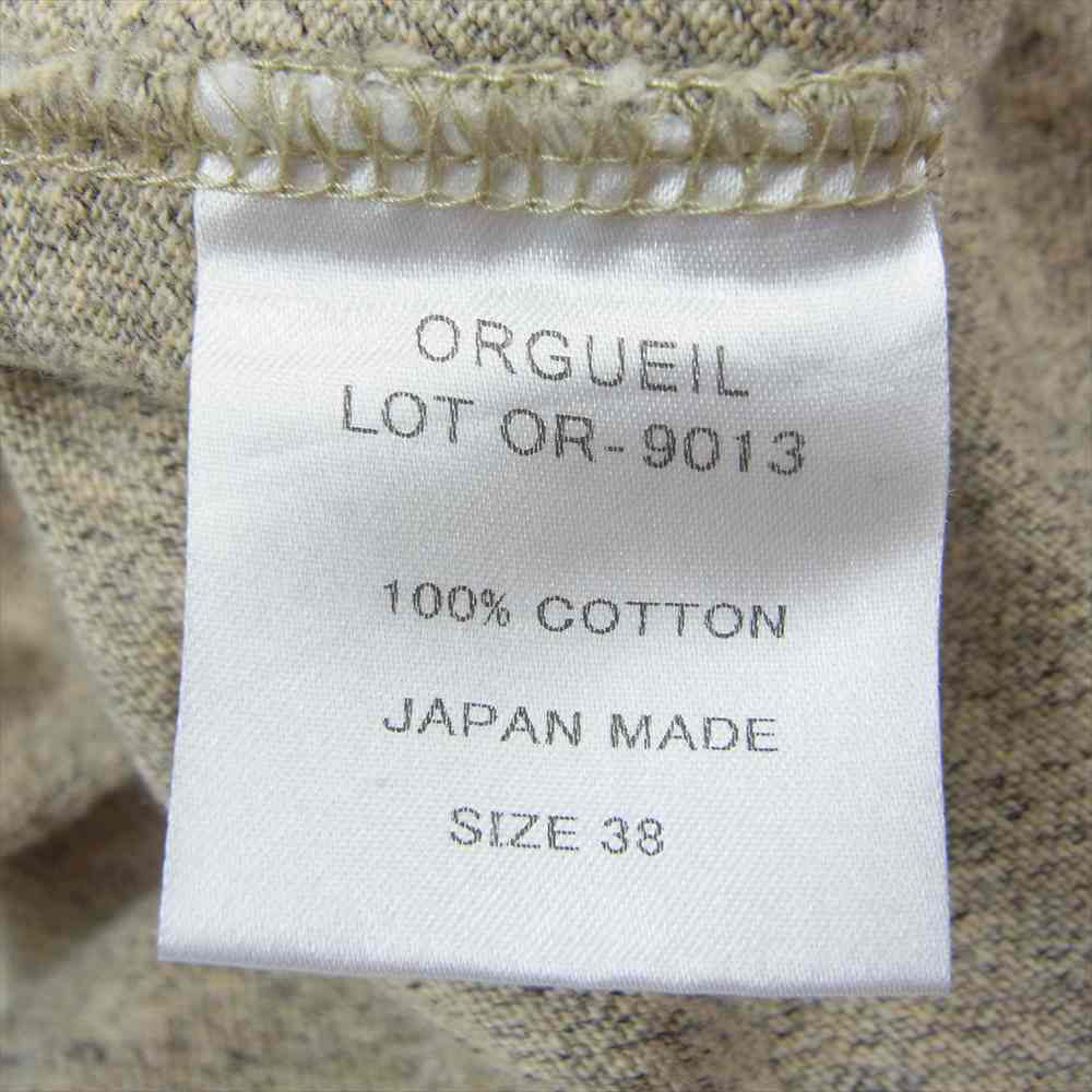 ORGUEIL オルゲイユ OR-9031 Brown ブラウン ヘンリーネックＴシャツ  ブラウン系 38【美品】【中古】
