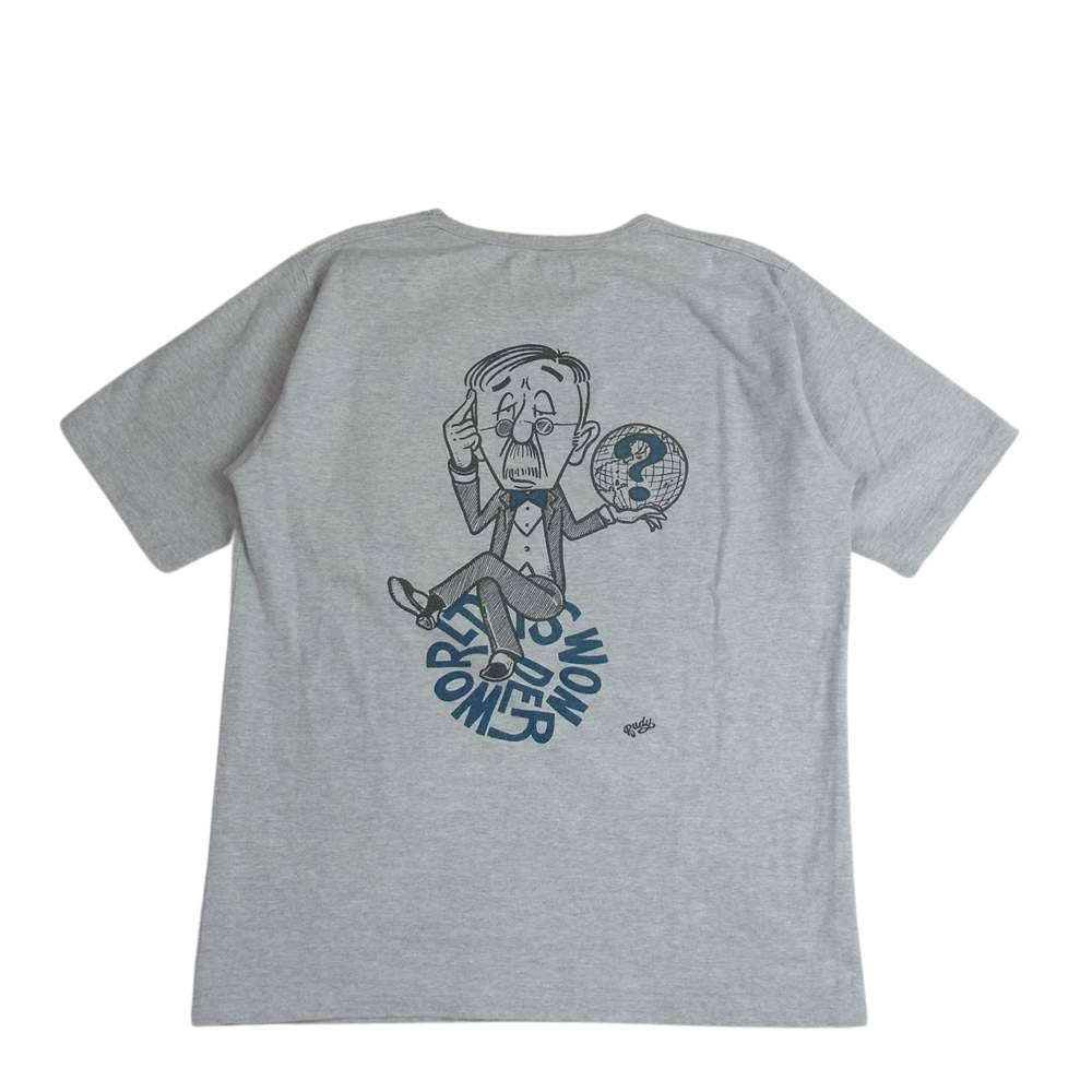 ORGUEIL オルゲイユ OR-9052D Printed T-Shirt Grey プリント Ｔシャツ グレー グレー系 36【美品】【中古】