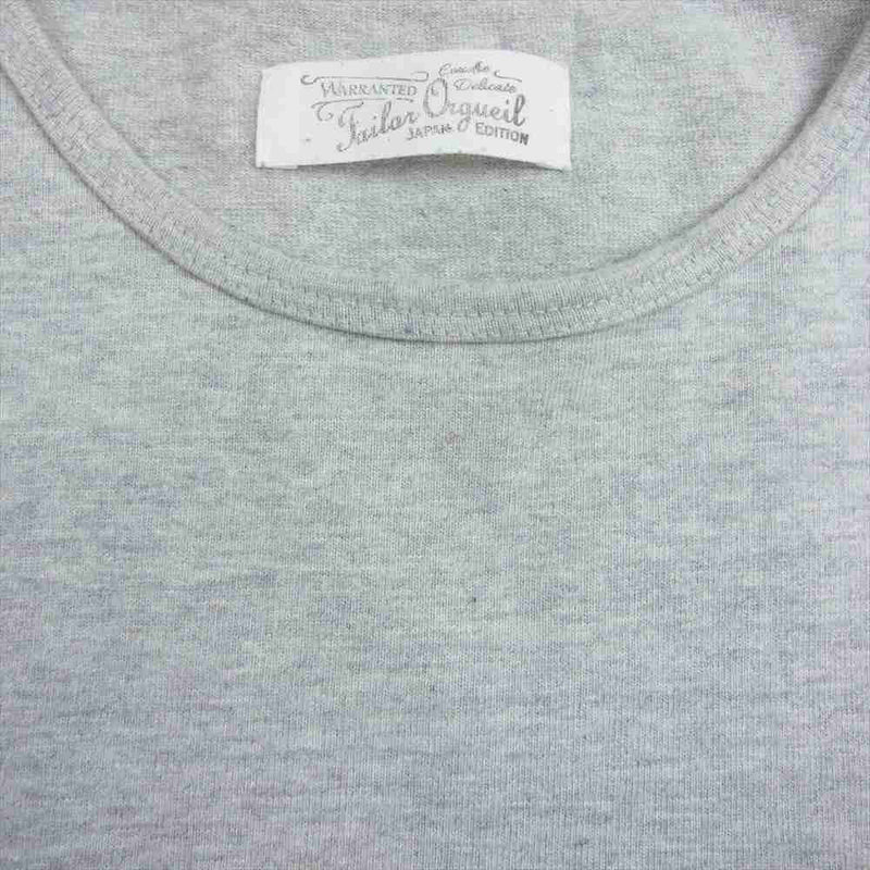ORGUEIL オルゲイユ OR-9052D Printed T-Shirt Grey プリント Ｔシャツ グレー グレー系 36【美品】【中古】