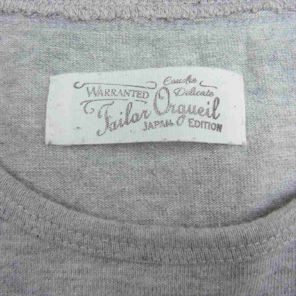 ORGUEIL オルゲイユ OR-9052D Printed T-Shirt Grey プリント Ｔシャツ グレー グレー系 36【美品】【中古】