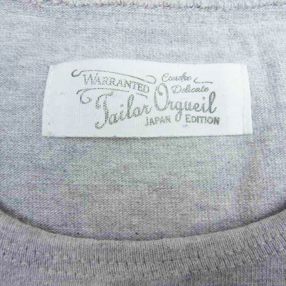 ORGUEIL オルゲイユ OR-9052B Printed T-Shirt Grey プリント Ｔシャツ グレー グレー系 36【美品】【中古】