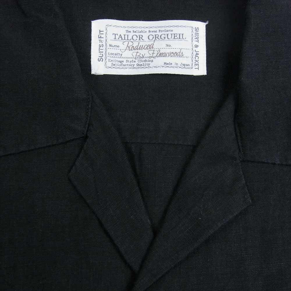 ORGUEIL オルゲイユ OR-5076B Open Collar Shirt オープンカラー ブラック ブラック系 38【美品】【中古】