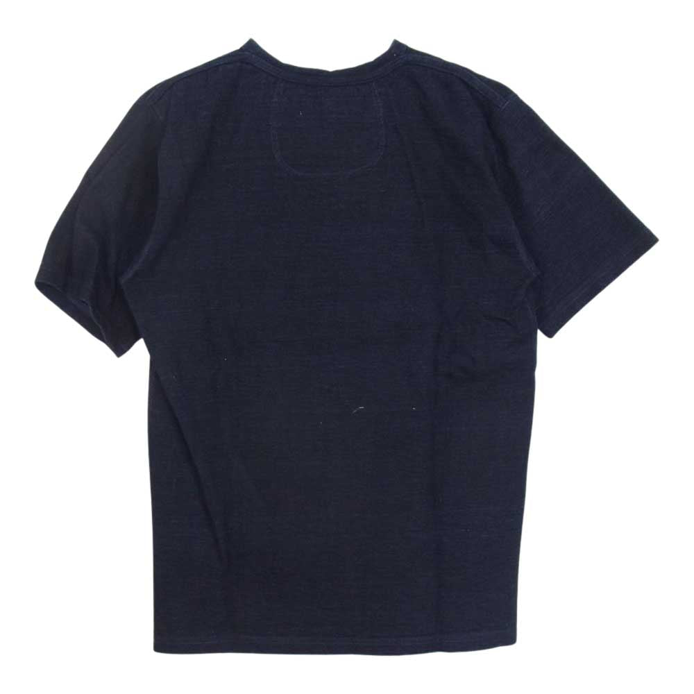 ORGUEIL オルゲイユ OR-9013 INDIGO インディゴ ヘンリーネックＴシャツ インディゴブルー系 38【美品】【中古】
