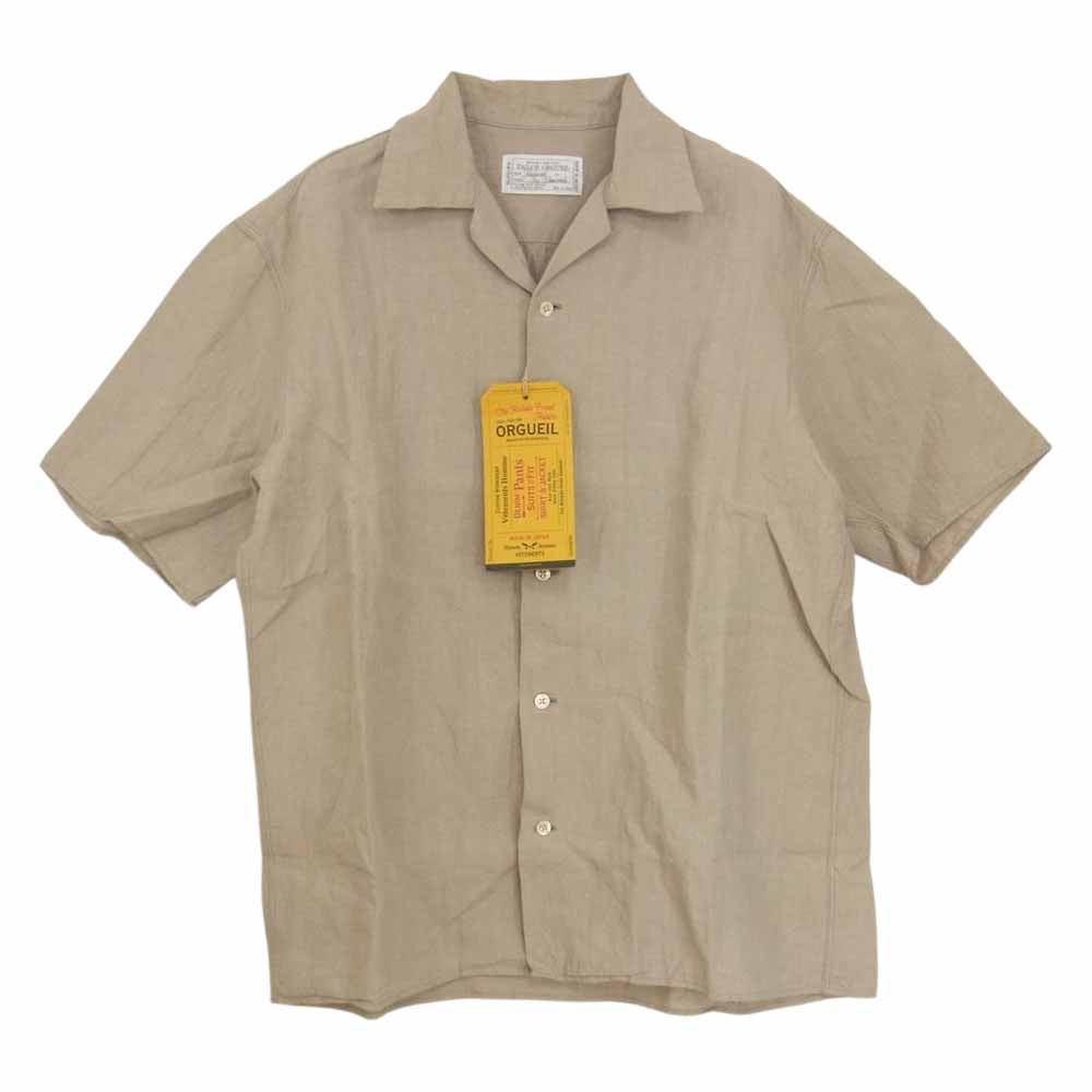 ORGUEIL オルゲイユ OR-5076B Open Collar Shirt オープンカラー グレイ グレー系 38【美品】【中古】