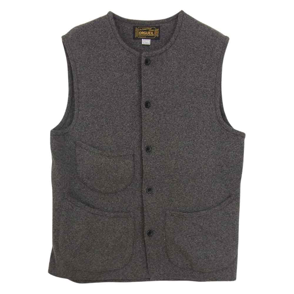 ORGUEIL オルゲイユ OR-4099  Knit Vest ニット ベスト グレー系 38【美品】【中古】
