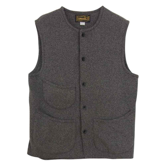 ORGUEIL オルゲイユ OR-4099  Knit Vest ニット ベスト グレー系 38【美品】【中古】