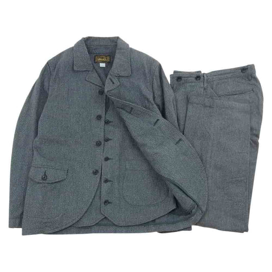 ORGUEIL オルゲイユ OR-4083/OR-1030L/OR-4097 SACK JACKET Workers Trousers GILET サック トラウザー ジレ セットアップ グレー系 ジャケット38・ベスト40・パンツ30【美品】【中古】