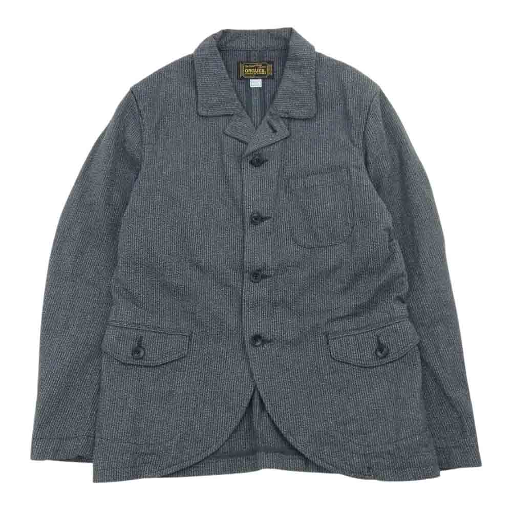 ORGUEIL オルゲイユ OR-4083/OR-1030L/OR-4097 SACK JACKET Workers Trousers GILET サック トラウザー ジレ セットアップ グレー系 ジャケット38・ベスト40・パンツ30【美品】【中古】