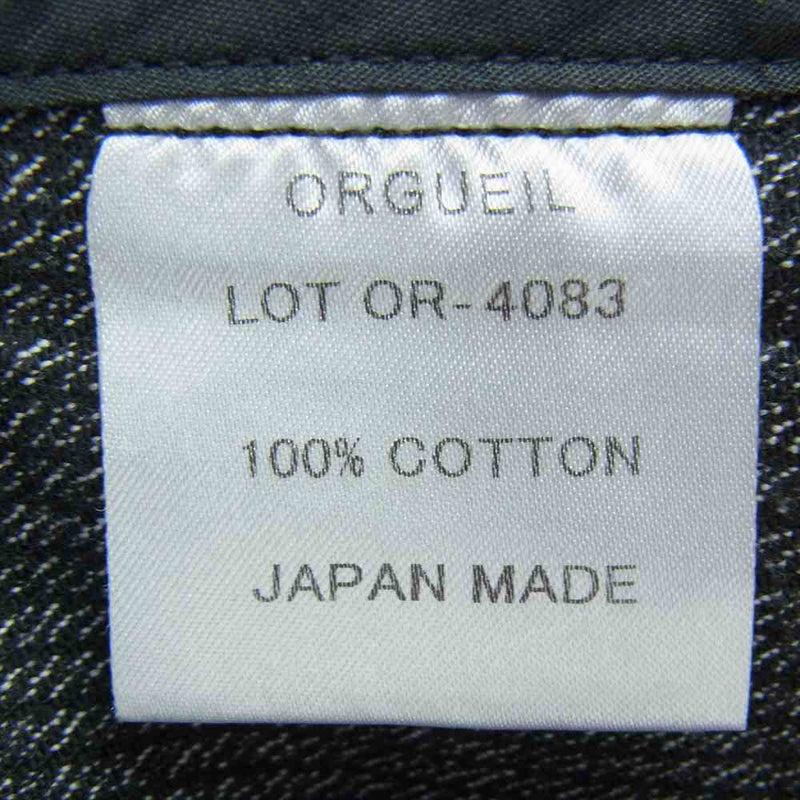 ORGUEIL オルゲイユ OR-4083/OR-1030L/OR-4097 SACK JACKET Workers Trousers GILET サック トラウザー ジレ セットアップ グレー系 ジャケット38・ベスト40・パンツ30【美品】【中古】
