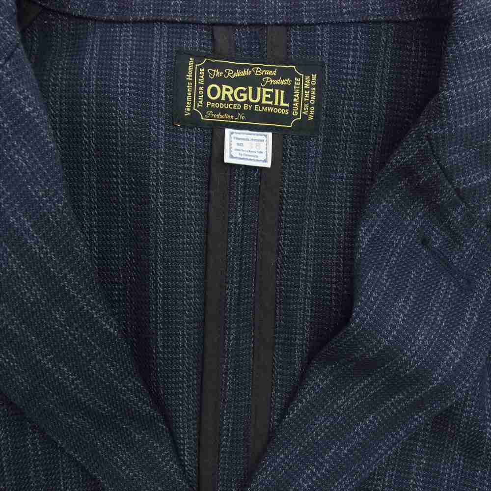 ORGUEIL オルゲイユ OR-4161/OR-1053B/OR-4099 French Stripe Jacket トラウザー ジレ セットアップ ダークネイビー系 38【美品】【中古】