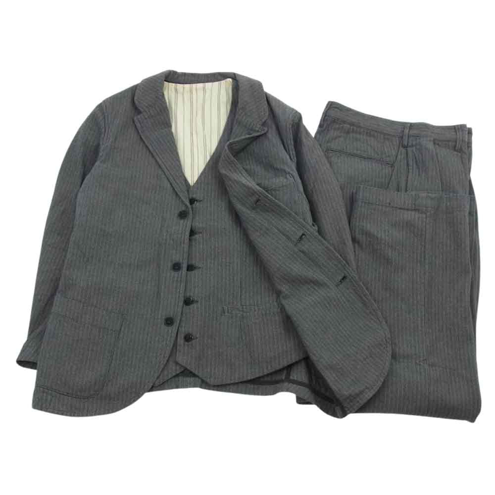 ORGUEIL オルゲイユ OR-4185/OR-4184/OR-1069 Classic Herringbone Jacket Trousers GILET クラッシックヘリンボーン トラウザー ジレ　セットアップ グレー系 38【美品】【中古】