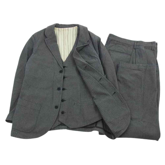 ORGUEIL オルゲイユ OR-4185/OR-4184/OR-1069 Classic Herringbone Jacket Trousers GILET クラッシックヘリンボーン トラウザー ジレ　セットアップ グレー系 38【美品】【中古】