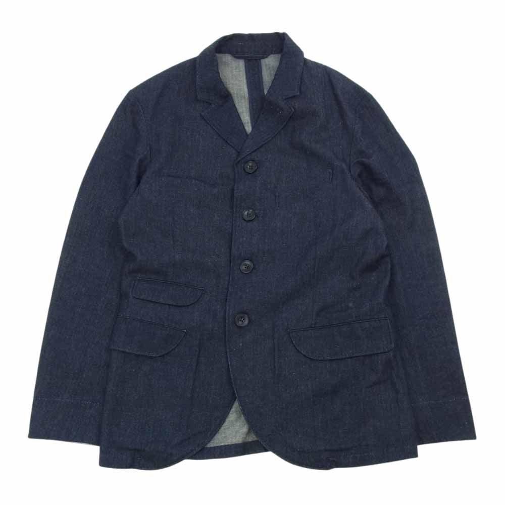 ORGUEIL オルゲイユ or-4093b/or-1045b/or-4094b Indigo Herringbone Jacket Trouserssers vest インディゴ ヘリンボーン ジャケット トラウザー ベスト セットアップ ダークネイビー系 38【美品】【中古】