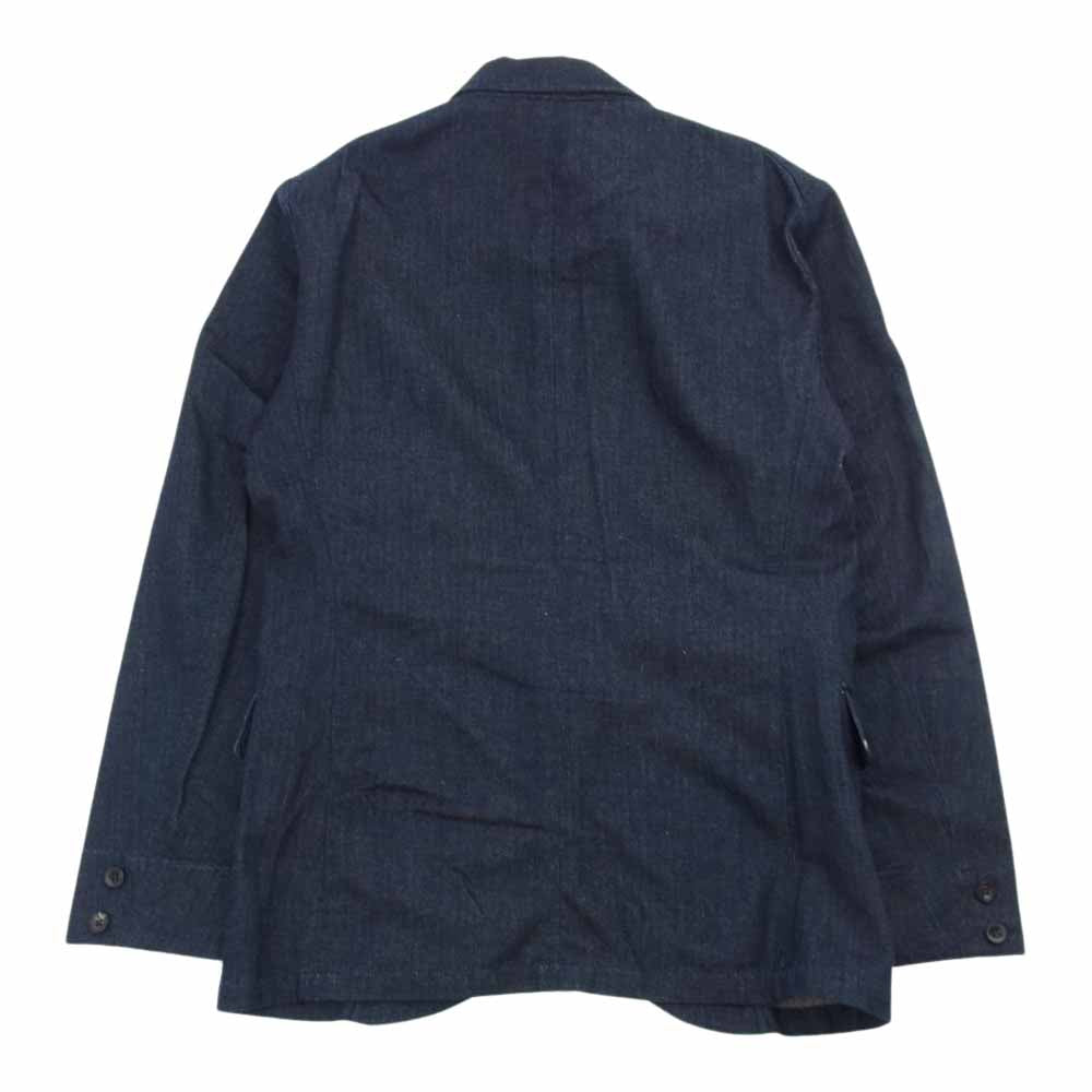ORGUEIL オルゲイユ or-4093b/or-1045b/or-4094b Indigo Herringbone Jacket Trouserssers vest インディゴ ヘリンボーン ジャケット トラウザー ベスト セットアップ ダークネイビー系 38【美品】【中古】
