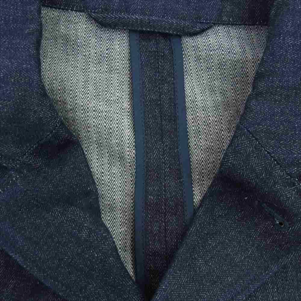 ORGUEIL オルゲイユ or-4093b/or-1045b/or-4094b Indigo Herringbone Jacket Trouserssers vest インディゴ ヘリンボーン ジャケット トラウザー ベスト セットアップ ダークネイビー系 38【美品】【中古】