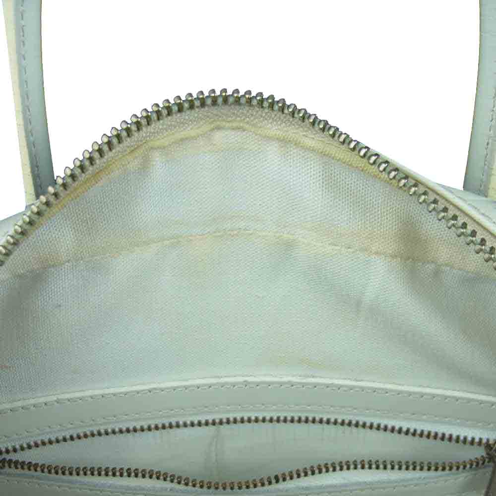 COMME des GARCONS コムデギャルソン OZ-K206 吉田カバン 台形ステアバッグ カウレザー ハンド バッグ ホワイト系【中古】