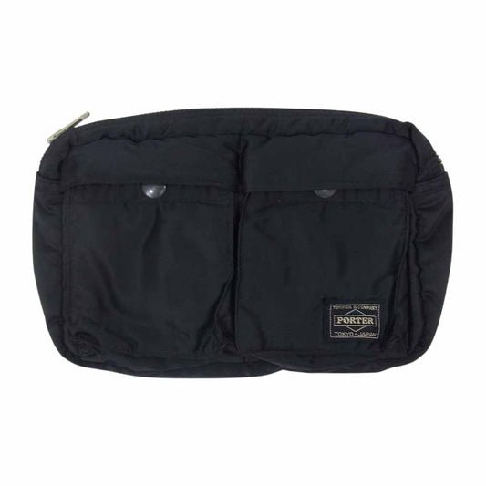 PORTER ポーター TANKER WEST BAG ウェストバック ボディバック ブラック系【中古】