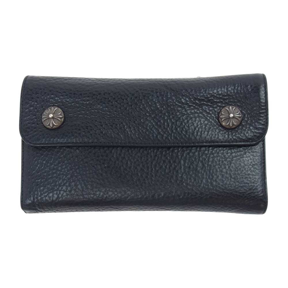 CHROME HEARTS クロムハーツ（原本有） WAVE ウェーブ ウォレット ブラック系【中古】