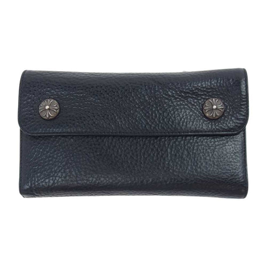 CHROME HEARTS クロムハーツ（原本有） WAVE ウェーブ ウォレット ブラック系【中古】
