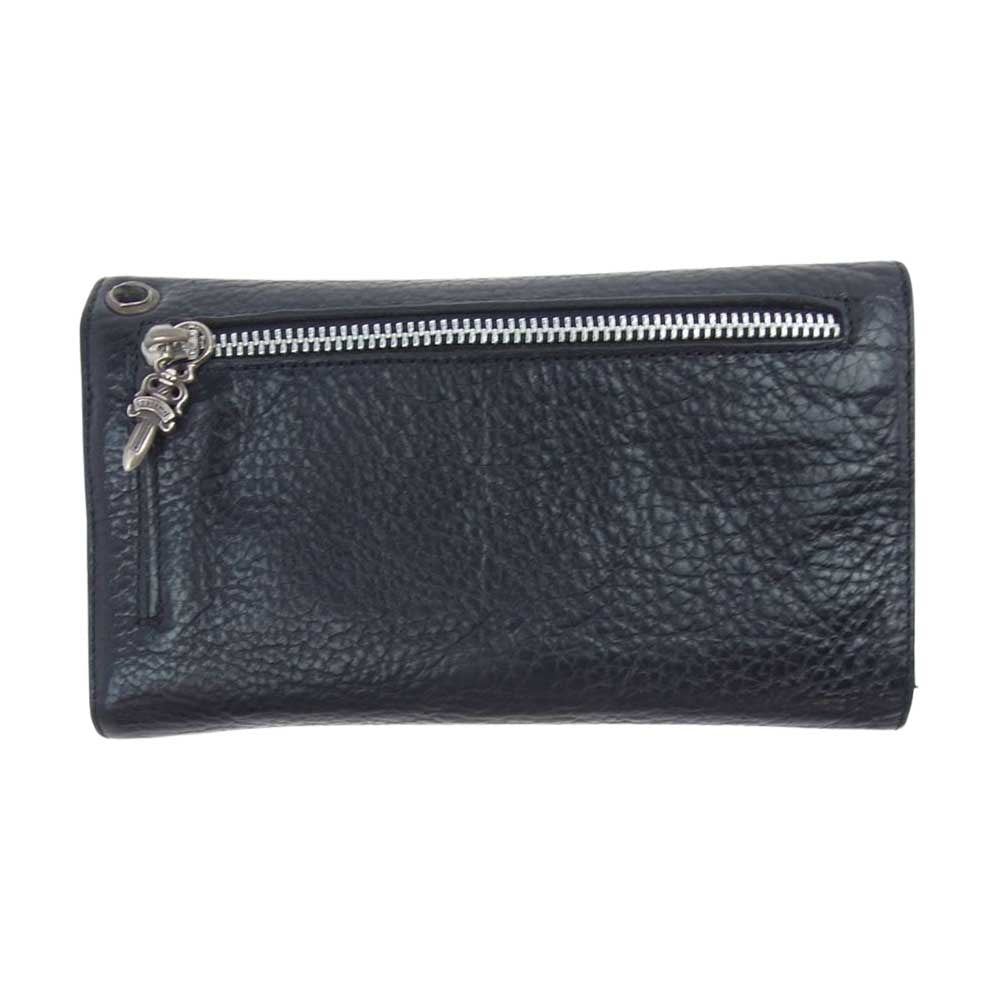 CHROME HEARTS クロムハーツ（原本有） WAVE ウェーブ ウォレット ブラック系【中古】