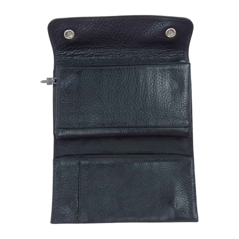 CHROME HEARTS クロムハーツ（原本有） WAVE ウェーブ ウォレット ブラック系【中古】