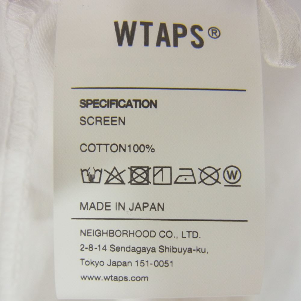 WTAPS ダブルタップス 22SS 221PCDT-ST05S MON SCREEN TEE モン スクーリン ロゴ 半袖 Tシャツ ホワイト系 04【新古品】【未使用】【中古】