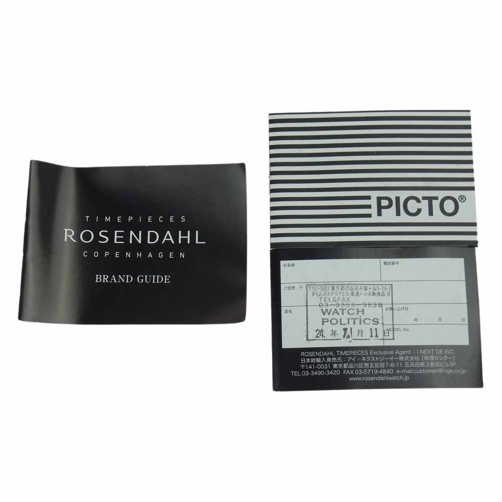 ローゼンダール 43361-1211 PICTO ピクト ダイアル ウォッチ 腕時計 ブラック系【中古】