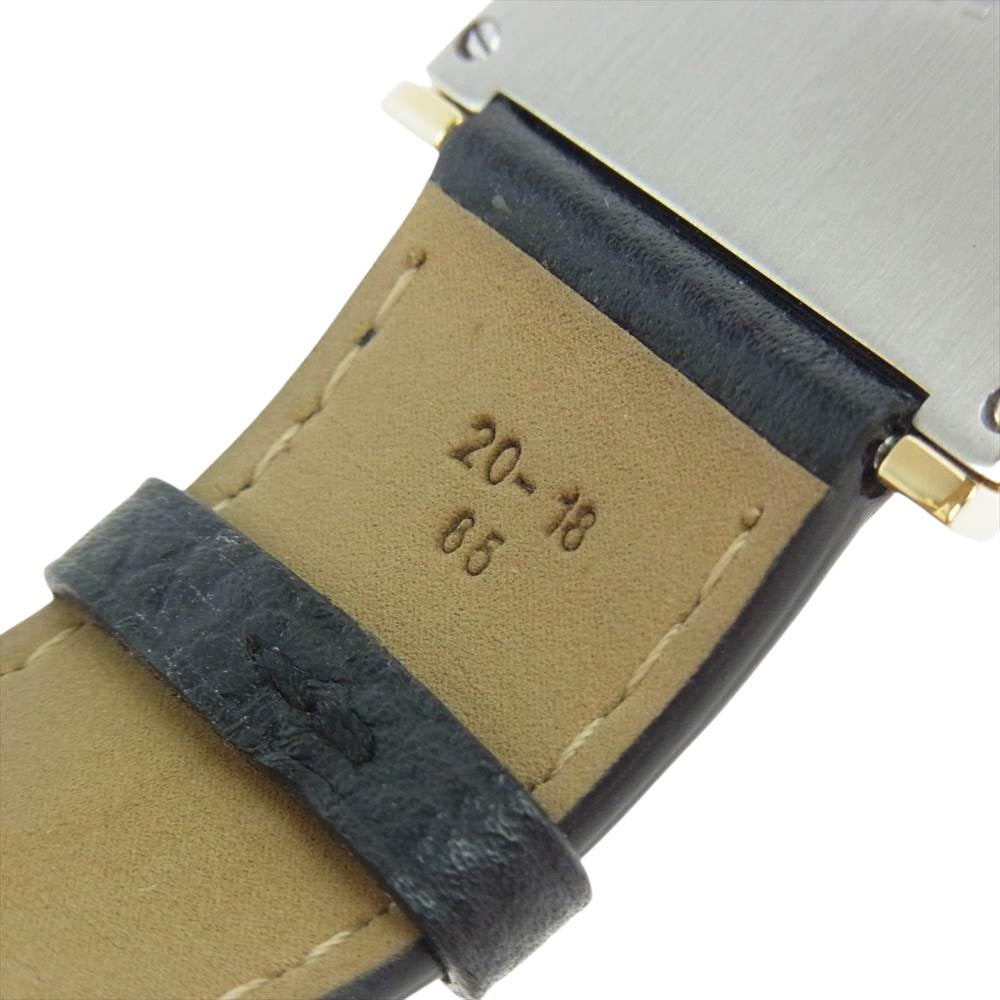 TISSOT ティソ スイス時計 Z181 SS バナナウォッチ レクタンギュラー クォーツ ウォッチ 腕時計 ブラック系 ゴールド系【美品】【中古】