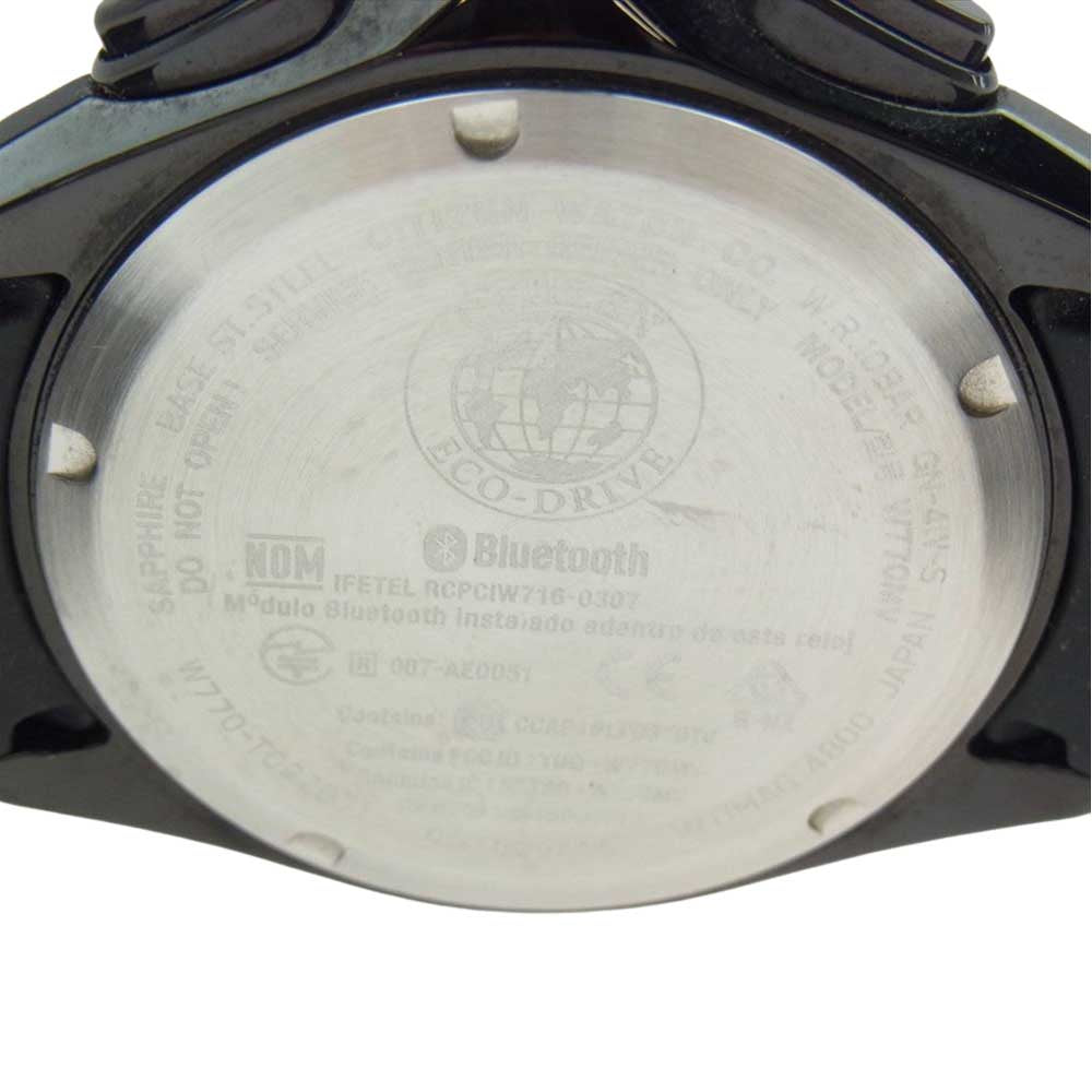 CITIZEN シチズン BZ1025-02E W770-T022871 Eco Drive エコドライブ Bluetooth ソーラークォーツ ウォッチ 腕時計 ブラック系【中古】