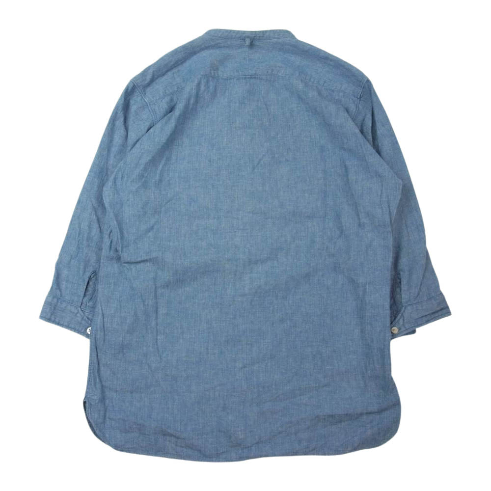 ORGUEIL オルゲイユ OR-5073B Linen Shirt リネン 七分袖 シャツ インディゴブルー系 36【中古】