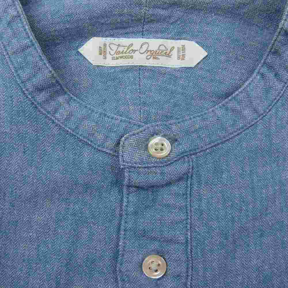 ORGUEIL オルゲイユ OR-5073B Linen Shirt リネン 七分袖 シャツ インディゴブルー系 36【中古】
