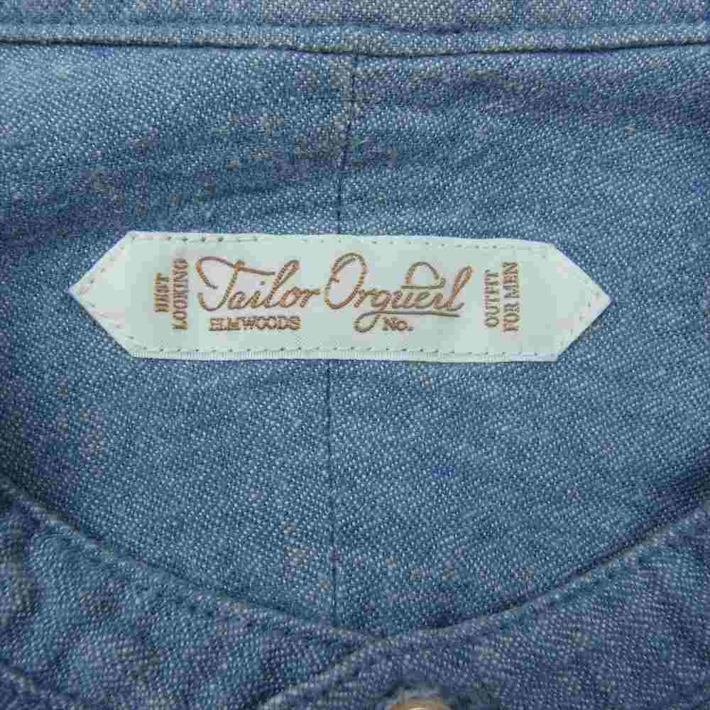 ORGUEIL オルゲイユ OR-5073B Linen Shirt リネン 七分袖 シャツ インディゴブルー系 36【中古】