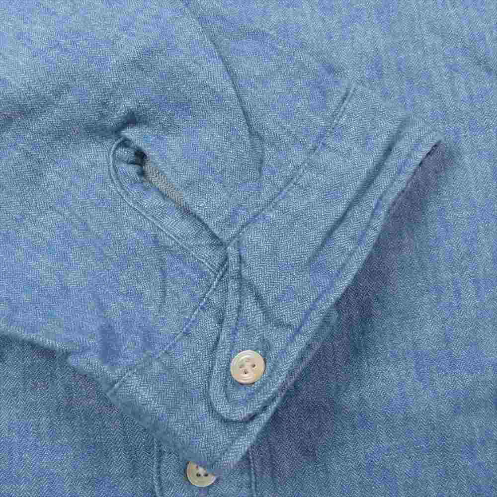 ORGUEIL オルゲイユ OR-5073B Linen Shirt リネン 七分袖 シャツ インディゴブルー系 36【中古】