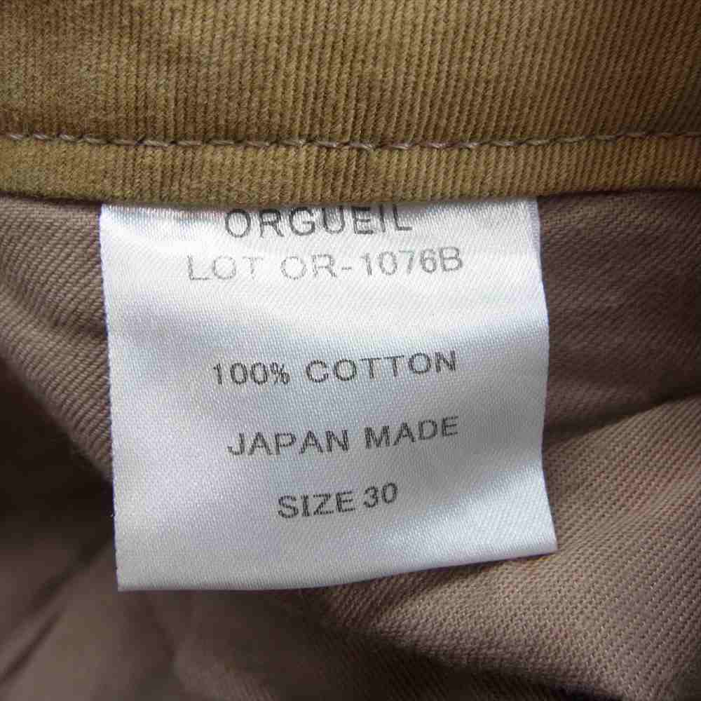 ORGUEIL オルゲイユ OR-1076B French Army Chino Trousers フレンチ アーミー チノ パンツ ベージュ系 30【中古】