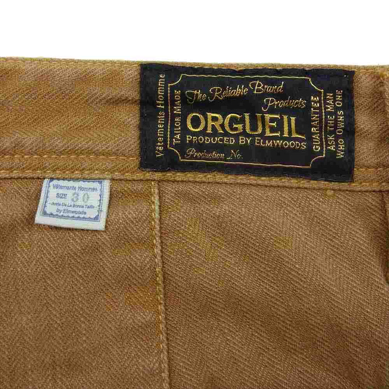 ORGUEIL オルゲイユ OR-1007 Herringbone Trousers ヘリンボーン トラウザー パンツ ライトブラウン系 30【中古】