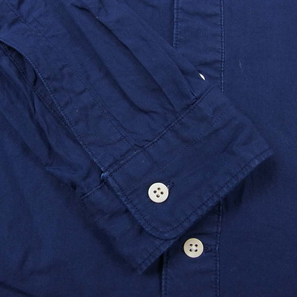 ORGUEIL オルゲイユ OR-5043A Band Collar Shirt バンド カラー 長袖 シャツ ネイビー系 38【中古】