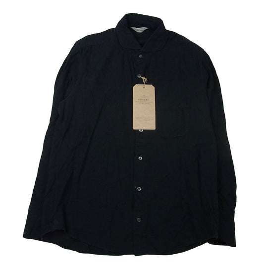 ORGUEIL オルゲイユ OR-5071C Windsor Collar Shirt ウィンザー カラー 長袖 シャツ ブラック系 38【中古】
