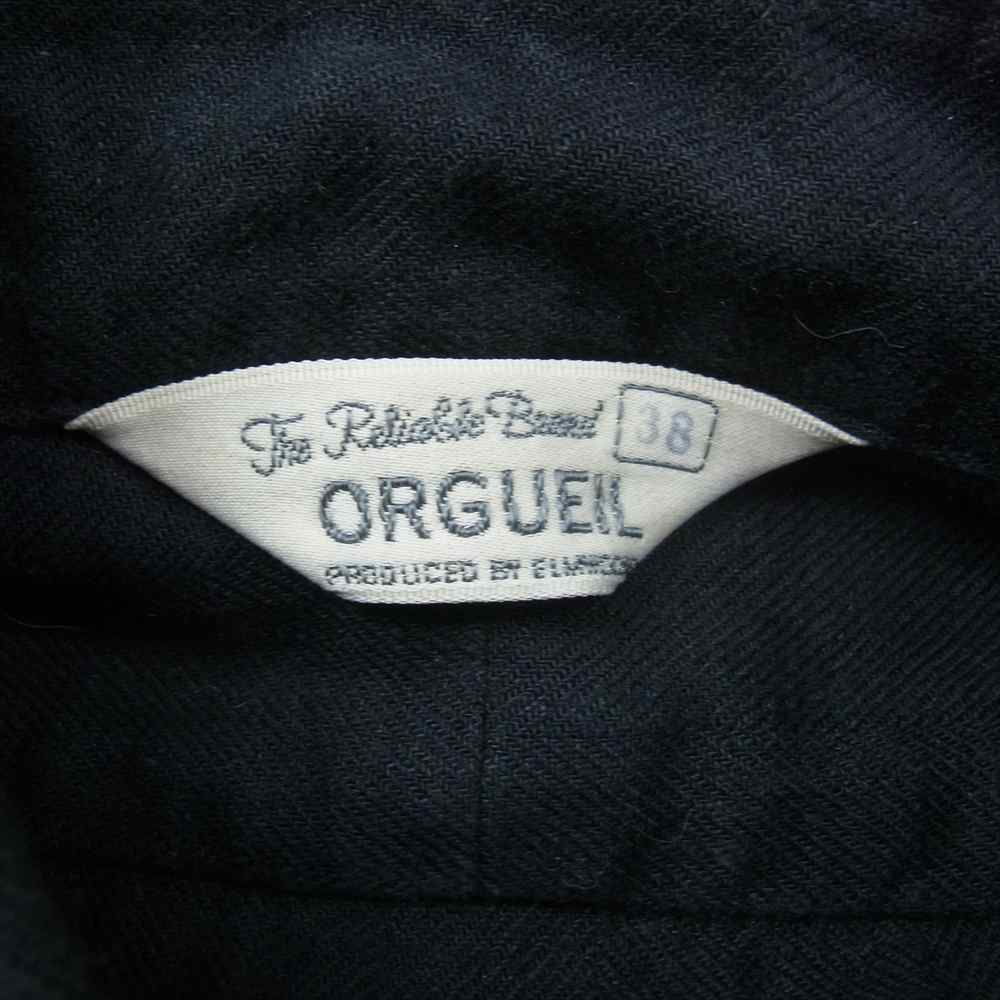 ORGUEIL オルゲイユ OR-5071C Windsor Collar Shirt ウィンザー カラー 長袖 シャツ ブラック系 38【中古】
