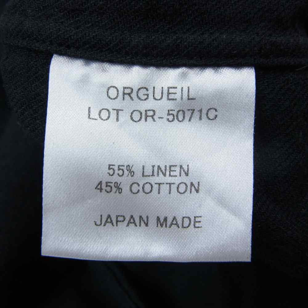 ORGUEIL オルゲイユ OR-5071C Windsor Collar Shirt ウィンザー カラー 長袖 シャツ ブラック系 38【中古】