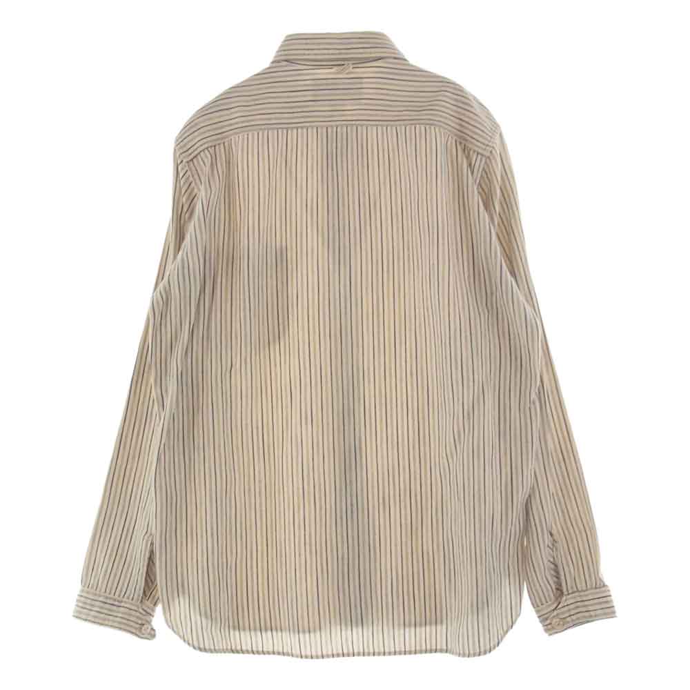 ORGUEIL オルゲイユ OR-5007E Shawl Collar Shirt ショール カラー 長袖 シャツ オフホワイト系 ブルー系 38【美品】【中古】