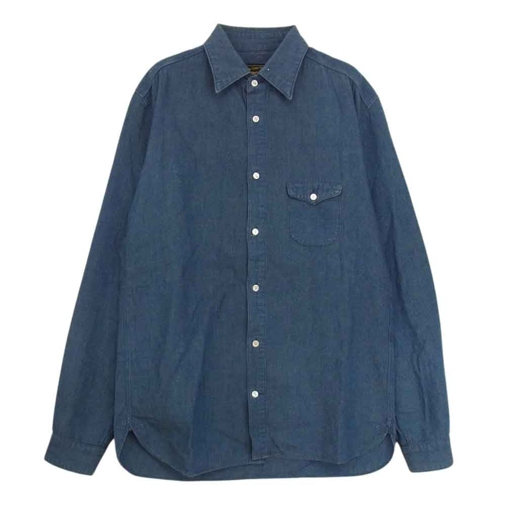ORGUEIL オルゲイユ OR-5001C Classic Chambray Shirts クラシック シャンブレー 長袖 シャツ ブルー系 38【美品】【中古】